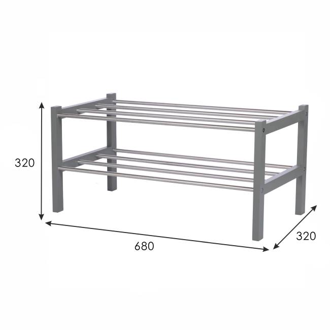 Обувница Атлас серый