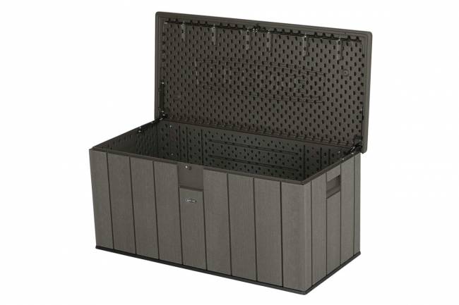 Сундук пластиковый WoodLook, 570 л, серый