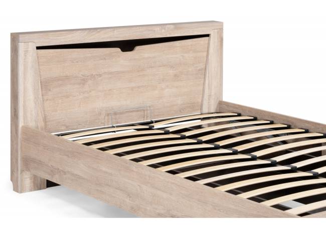 Кровать Магантия 140х200 сПМ парящая дуб баррик