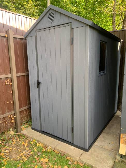 Сарай "Дарвин 4х6" (размеры 118 х 184 см), серый Сарай "Дарвин 4х6" (размеры 118 х 184 см), серый