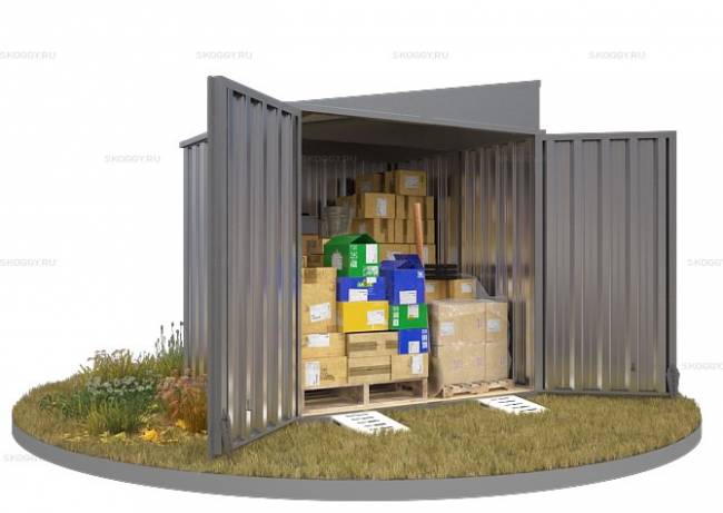 Хозблок SKOGGY секционный с односкатной крышей 2 х 2 м, цинковый