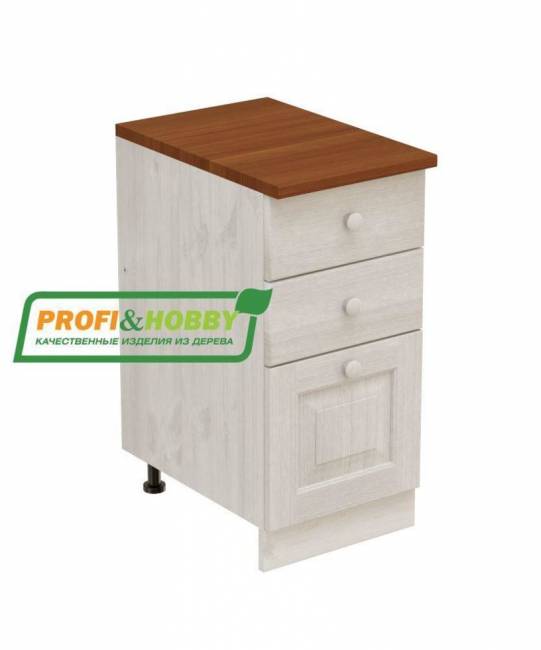 Тумба 3 ящика 400 х 560 х 720 сосна, без покраски Тумба 3 ящика 400 х 560 х 720 сосна, без покраски