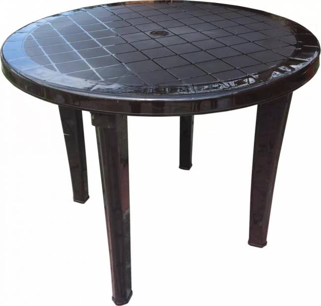 Стол пластиковый круглый шоколад