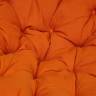 Кресло-качалка PAPASAN/ПАПАСАН w 23/01 B /с подушкой/ 115х78х104 см, Pecan (орех), ткань Оранжевый, С 23 Pecan (орех)