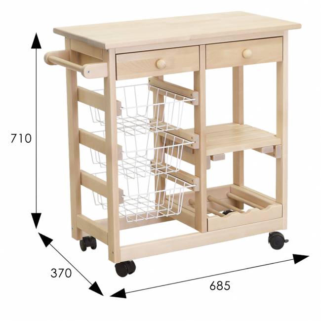 Тумба с баром и корзинами лак