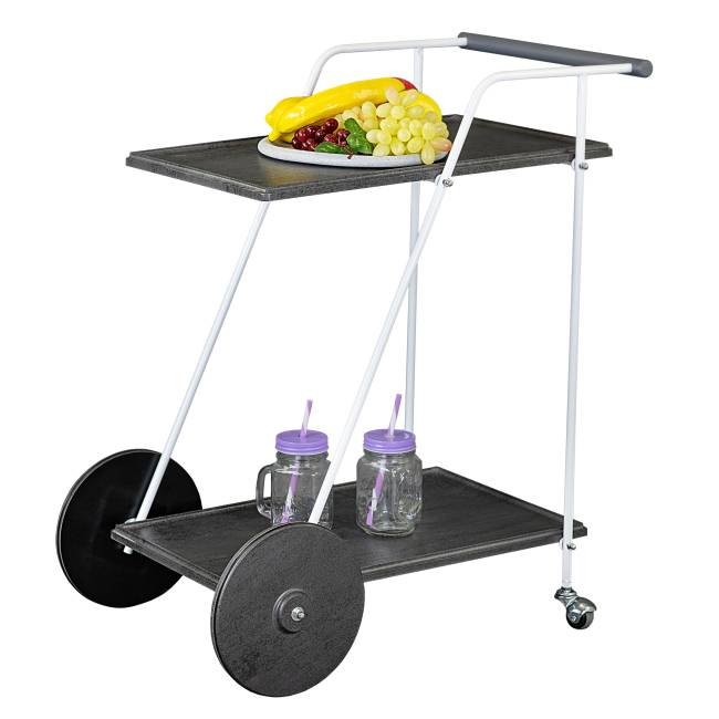 Стол сервировочный Новум белый/серый графит/серый бетон Стол сервировочный Новум белый/серый графит/серый бетон