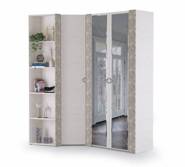 Набор шкафов Амели Моби № 2 цвет шёлковый камень/бетон чикаго беж Набор шкафов Амели Моби № 2 цвет шёлковый камень/бетон чикаго беж