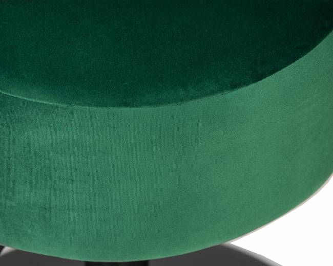 Пуф DOBRIN DANNY BLACK, зеленый велюр (MJ9-88)
