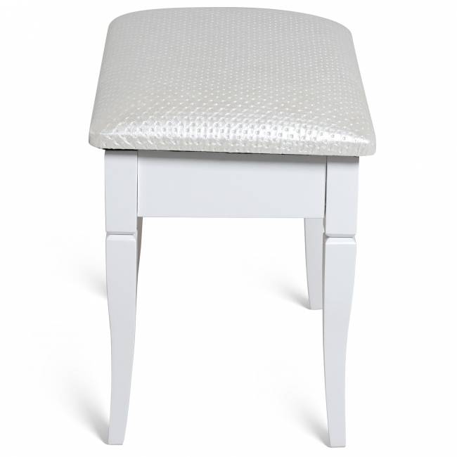 Банкетка Ретро М с ящиком белый, ткань экокожа белый