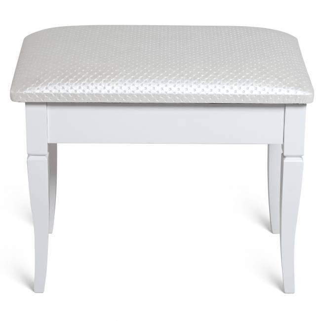 Банкетка Ретро М с ящиком белый, ткань экокожа белый