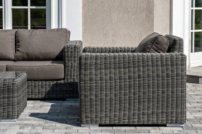 "Боно" лаунж-зона из искусственного ротанга, цвет графит "Боно" лаунж-зона из искусственного ротанга, цвет графит