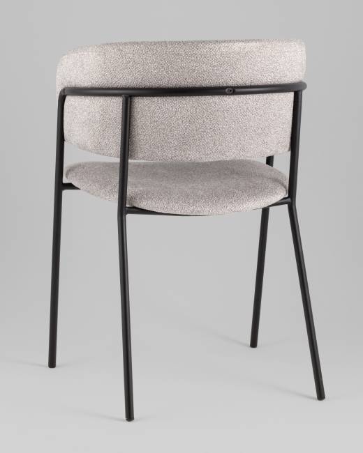 Кресло Нэлли New буклированный велюр серый