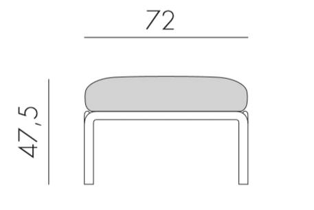Пуф пластиковый с подушкой Komodo Pouf агава, джунгли 720х720х475 мм