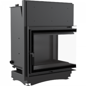 Топка с водяным контуром Amelia/PW/BP/24/BS/W/DECO, Г-образное стекло справа, змеевик