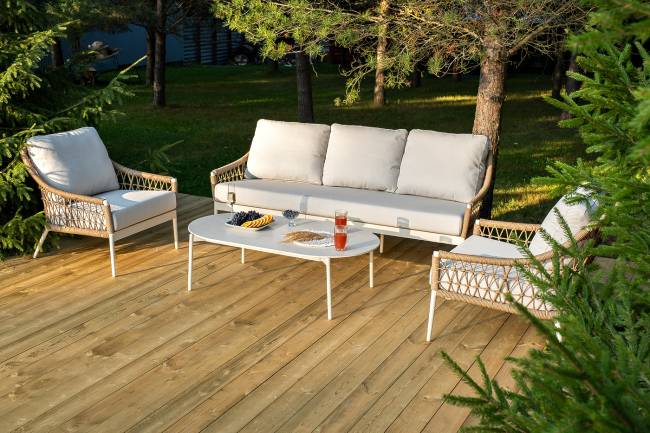 "Венеция" лаунж-зона из искусственного ротанга, цвет соломенный "Венеция" лаунж-зона из искусственного ротанга, цвет соломенный