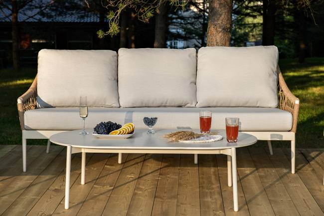 "Венеция" лаунж-зона из искусственного ротанга, цвет соломенный "Венеция" лаунж-зона из искусственного ротанга, цвет соломенный