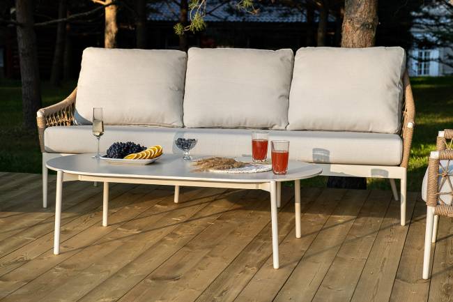 "Венеция" лаунж-зона из искусственного ротанга, цвет соломенный "Венеция" лаунж-зона из искусственного ротанга, цвет соломенный