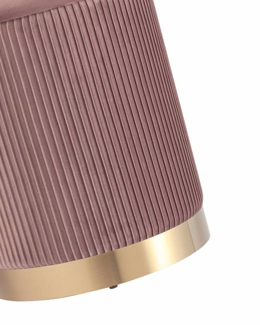 Пуф Шарлотта с ящиком велюр розовый