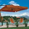 Зонт профессиональный 3х4 м Palladio Braccio имитация ироко, терракотовый 3000х4000 мм