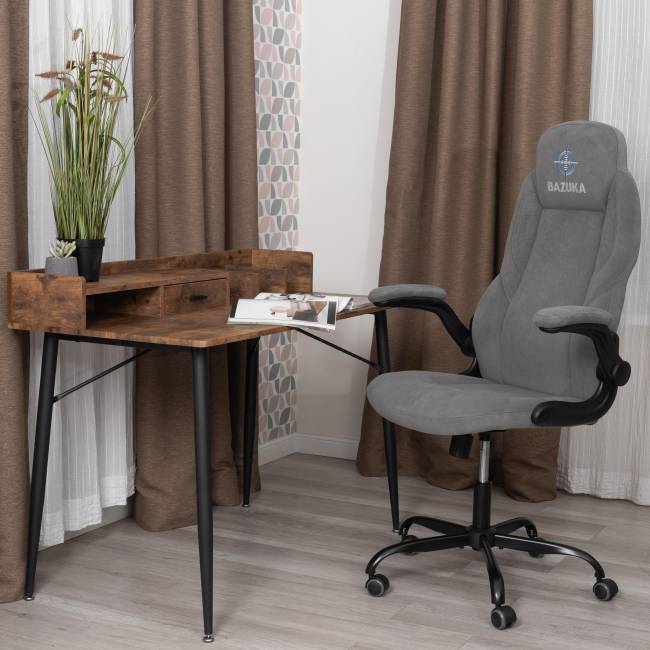 Кресло BAZUKA metalBL велюр, серый, 29 серый велюр