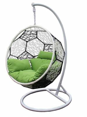 Кресло-качели подвесные "Вена", из искусственного ротанга, черный, белый, зеленый Кресло-качели подвесные "Вена", из искусственного ротанга, черный, белый, зеленый