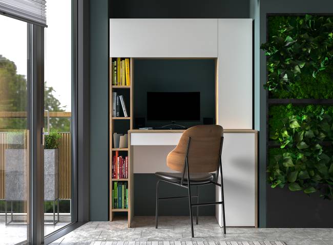 Стол компьютерный Комфорт 12.71 цвет дуб сонома/белый