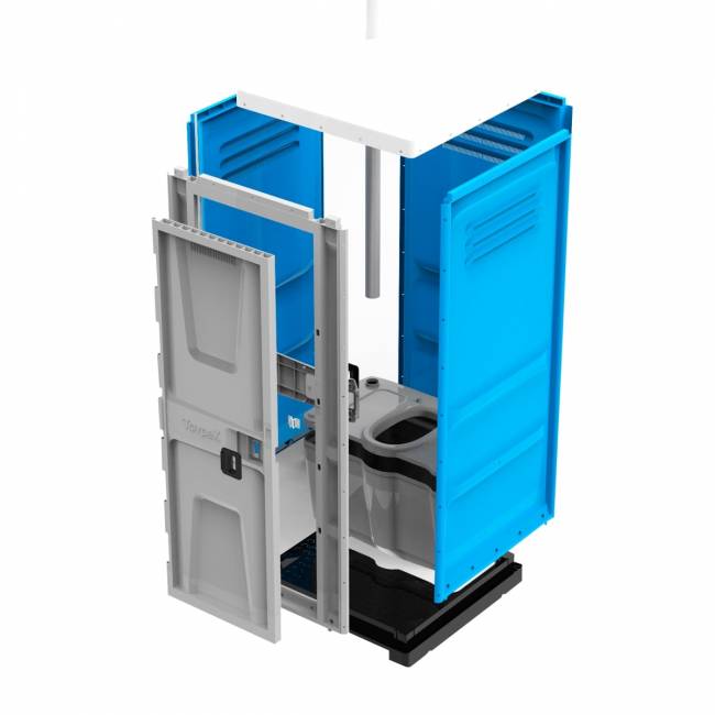 Туалетная кабина TOYPEK CityComfort, синий (собранная)