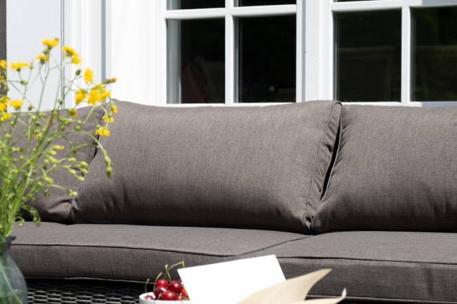 "Лунго" трансформирующаяся лаунж-зона из искусственного ротанга, цвет графит