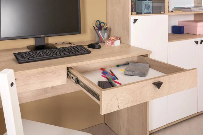 Стол компьютерный "Бостон 12.69", дуб эндгрейн элег.