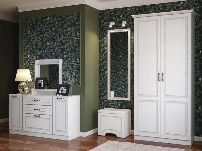 Пуф с высоким зеркалом Ливерпуль цвет ясень ваниль/белый/эко-кожа гранд белый Пуф с высоким зеркалом Ливерпуль цвет ясень ваниль/белый/эко-кожа гранд белый