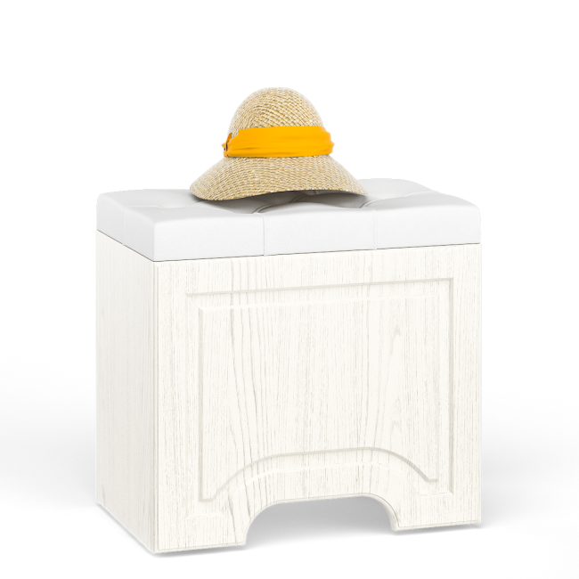 Пуф с высоким зеркалом Ливерпуль цвет ясень ваниль/белый/эко-кожа гранд белый Пуф с высоким зеркалом Ливерпуль цвет ясень ваниль/белый/эко-кожа гранд белый