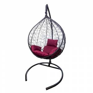 Кресло подвесное Сфера арт.CN800-МТ черный, бордовый 