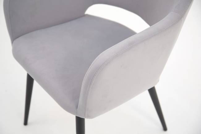 Стол Монте К 100 орех с креслами Пичч велюр серый