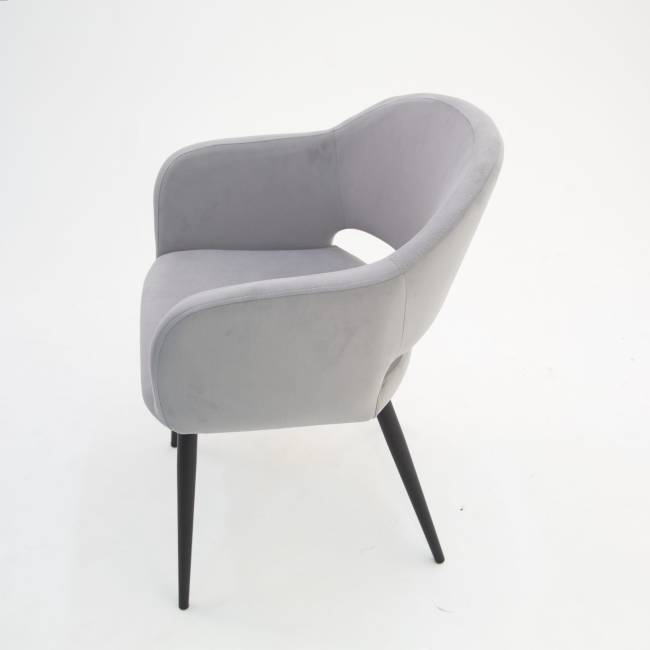 Стол Монте К 100 орех с креслами Пичч велюр серый