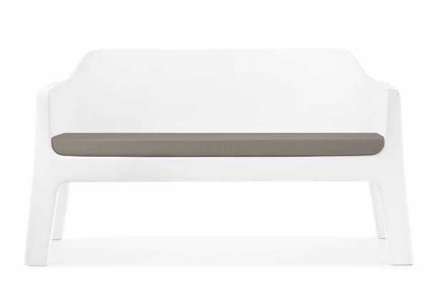 Диван пластиковый Plus Air белый 1425х740х750 мм