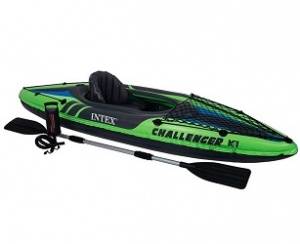 Надувная байдарка "Challenger K1" 274х76х38см, алюм.весло 218см, насос 68614, транс.сеть, до 100кг Надувная байдарка "Challenger K1" 274х76х38см, алюм.весло 218см, насос 68614, транс.сеть, до 100кг