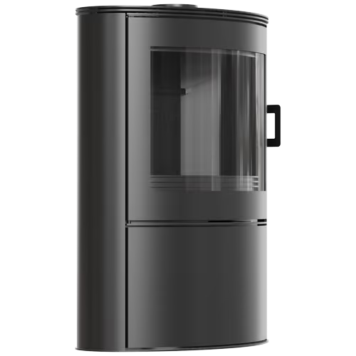 Печь дровяная KOZA/AB/S/2/KAFEL/CZARNA, кафель черный