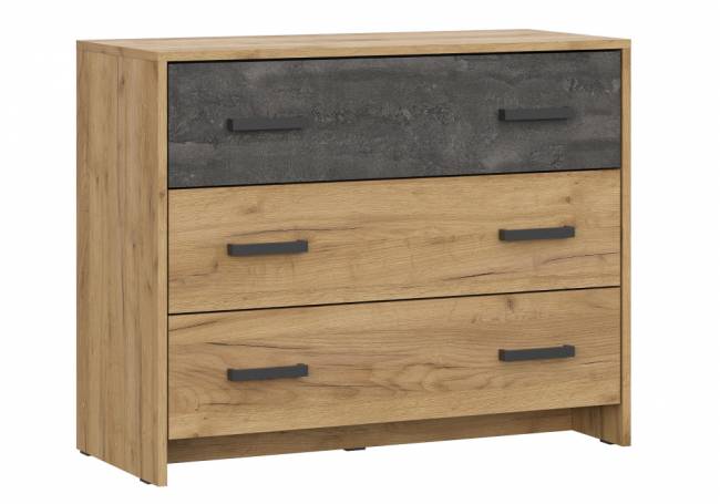 Комод Taika дуб золотой / камень темный Комод Taika дуб золотой / камень темный