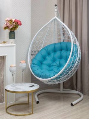 Подвесное кресло из искусственного ротанга "BUENO STRONG-XL", белый Подвесное кресло из искусственного ротанга "BUENO STRONG-XL", белый