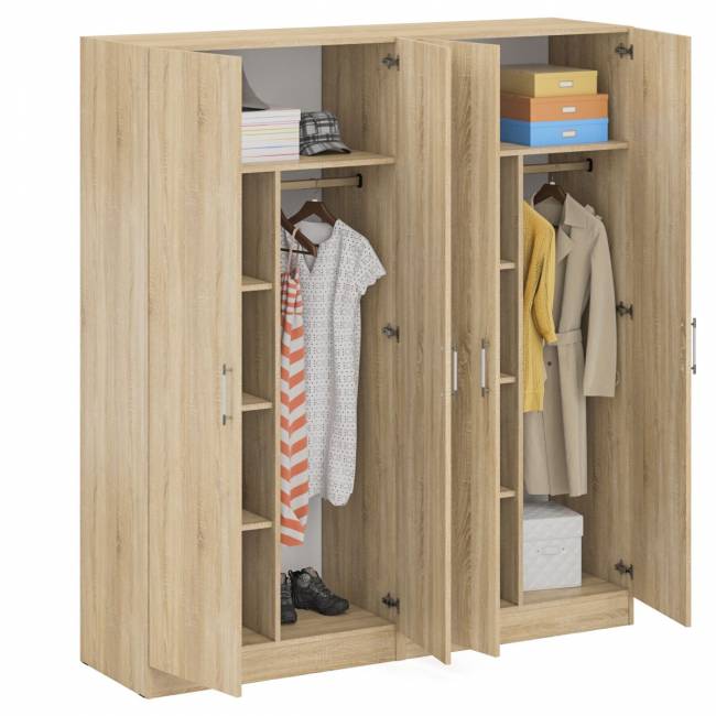 Два 2-х створчатых шкафа для одежды Стандарт цвет дуб сонома Два 2-х створчатых шкафа для одежды Стандарт цвет дуб сонома
