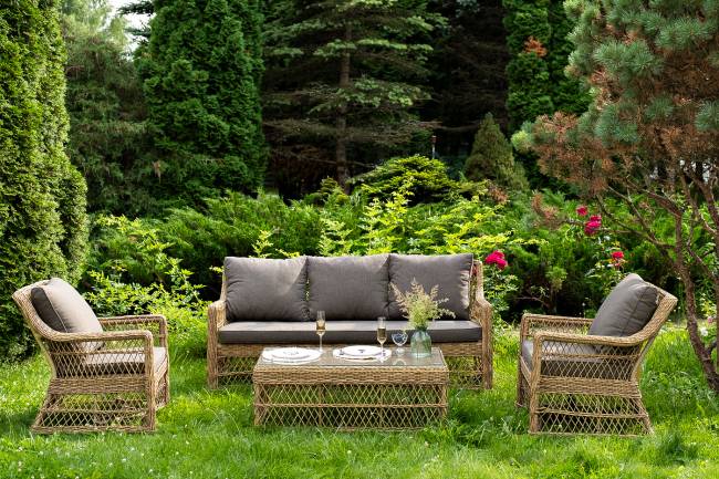 "Гранд Латте" лаунж-зона из искусственного ротанга, цвет соломенный "Гранд Латте" лаунж-зона из искусственного ротанга, цвет соломенный