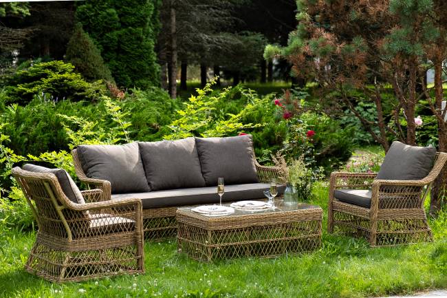 "Гранд Латте" лаунж-зона из искусственного ротанга, цвет соломенный "Гранд Латте" лаунж-зона из искусственного ротанга, цвет соломенный