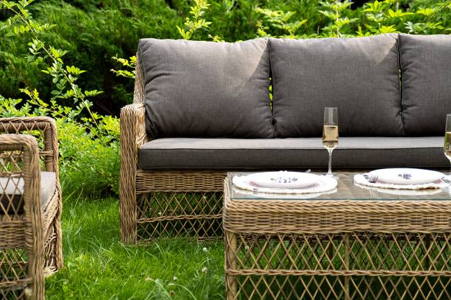 "Гранд Латте" лаунж-зона из искусственного ротанга, цвет соломенный "Гранд Латте" лаунж-зона из искусственного ротанга, цвет соломенный