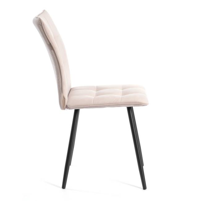 Комплект кресло + стул Bari LT, флок , бежевый/черный, 7, 41х55х89 см бежевый/черный флок Комплект кресло + стул Bari LT, флок , бежевый/черный, 7, 41х55х89 см бежевый/черный флок