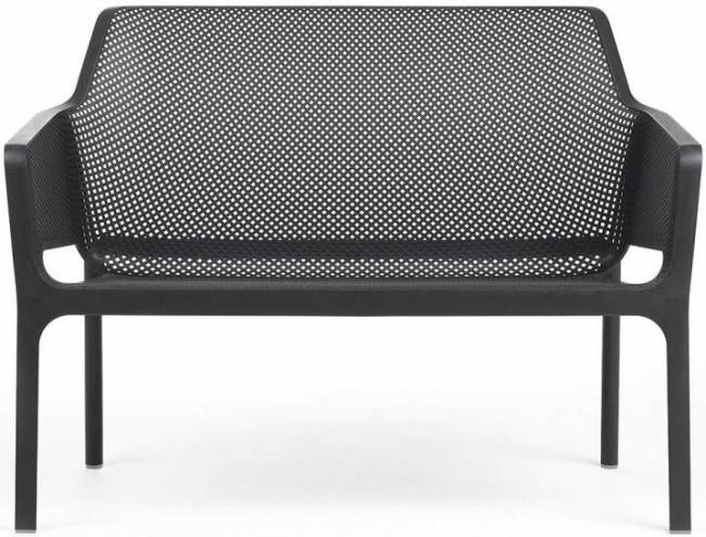 Диван пластиковый Net Bench антрацит 1160х700х860 мм