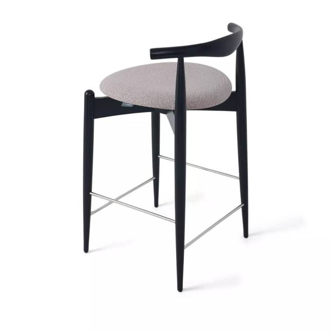 Стул Noble полубарный, массив бука - темный латте - бук черный Стул Noble полубарный, массив бука - темный латте - бук черный