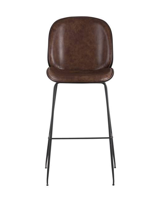 Стул барный Beetle PU со спинкой коричневый 2 шт