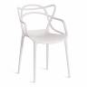 Стул Cat Chair (mod. 028) пластик, 53 x 59 x 82,5 см, белый (White C0057) (Комплект из 2 шт.) белый пластик
