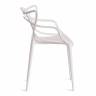Стул Cat Chair (mod. 028) пластик, 53 x 59 x 82,5 см, белый (White C0057) (Комплект из 2 шт.) белый пластик