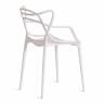 Стул Cat Chair (mod. 028) пластик, 53 x 59 x 82,5 см, белый (White C0057) (Комплект из 2 шт.) белый пластик